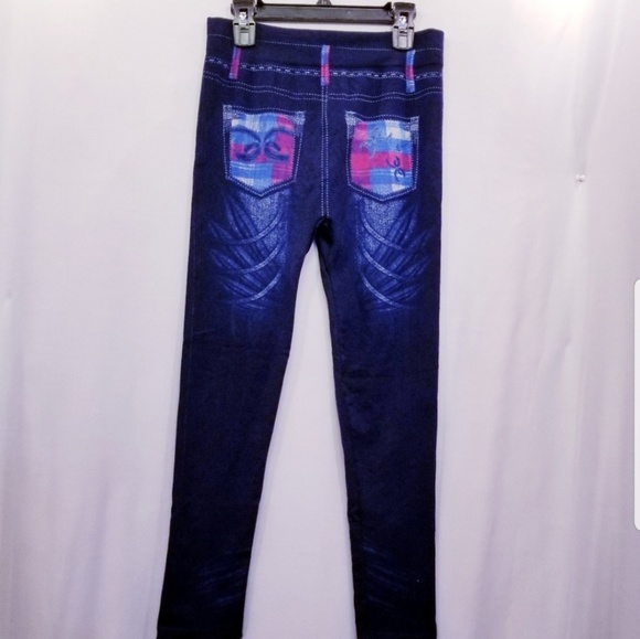 High Rise Jeggings Punky Plaid Stretch Skinny - Picture 5 of 7